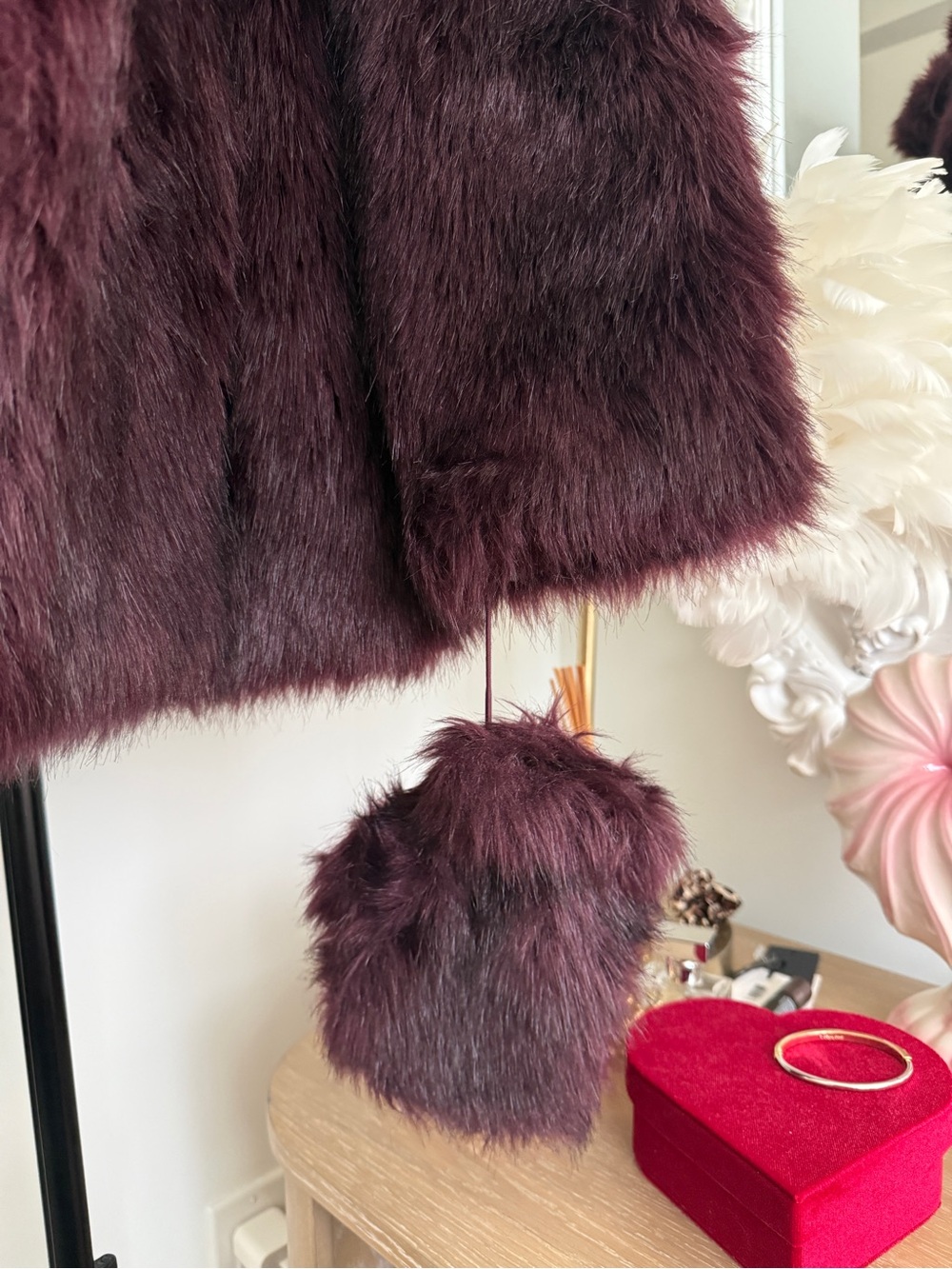 Vintage Miss Sixty Y2K Faux Fur Coat With Mittens - Picture 7 of 16